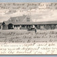 LAKEWOOD NJ RAILROAD DEPOT 1907 ANTIQUE POSTCARD railway station