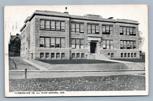 FLEMINGTON NJ HIGH SCHOOL ANTIQUE POSTCARD