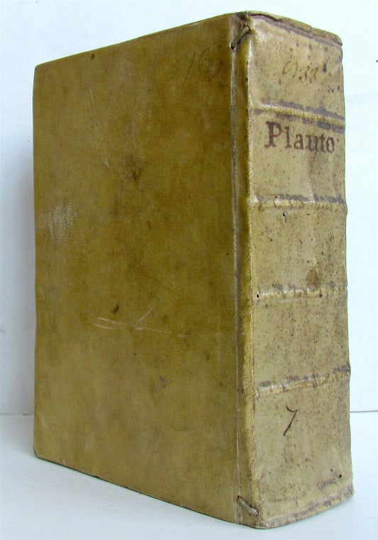 1725 M. Accii Plauti COMOEDIAE antique VELLUM BOUND