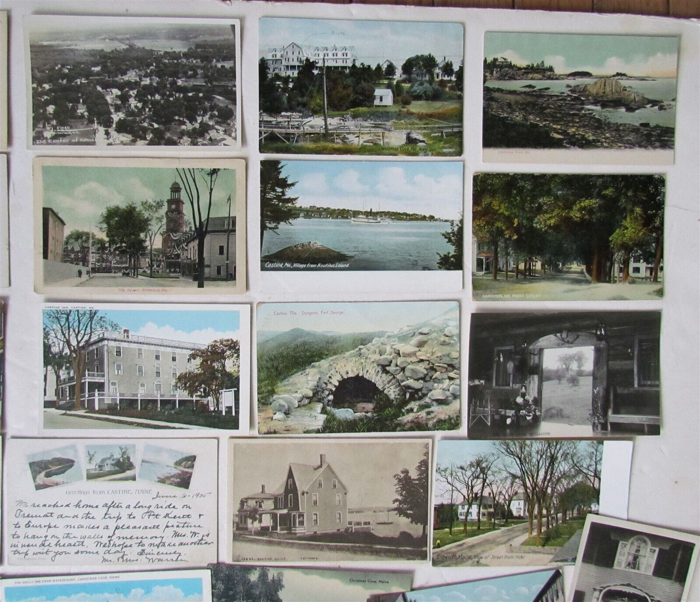 MAINE lot of 43 ME ANTIQUE POSTCARDS