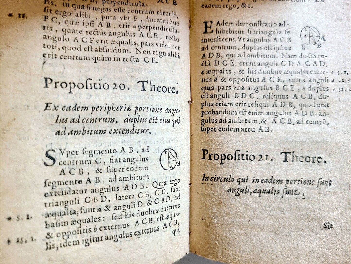 1633 EUCLIDIS ELEMENTORUM LIBRI SEX PRIORES antique GEOMETRY VELLUM BINDING