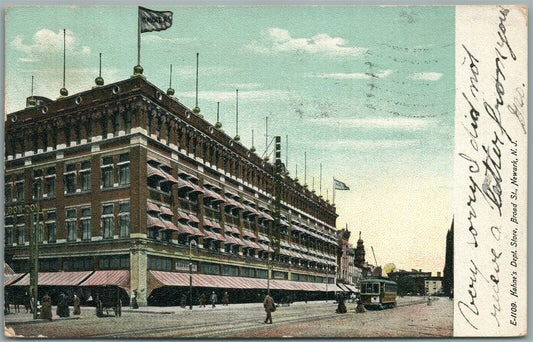 NEWARK NJ HAHNE'S DEPT. STORE ANTIQUE POSTCARD