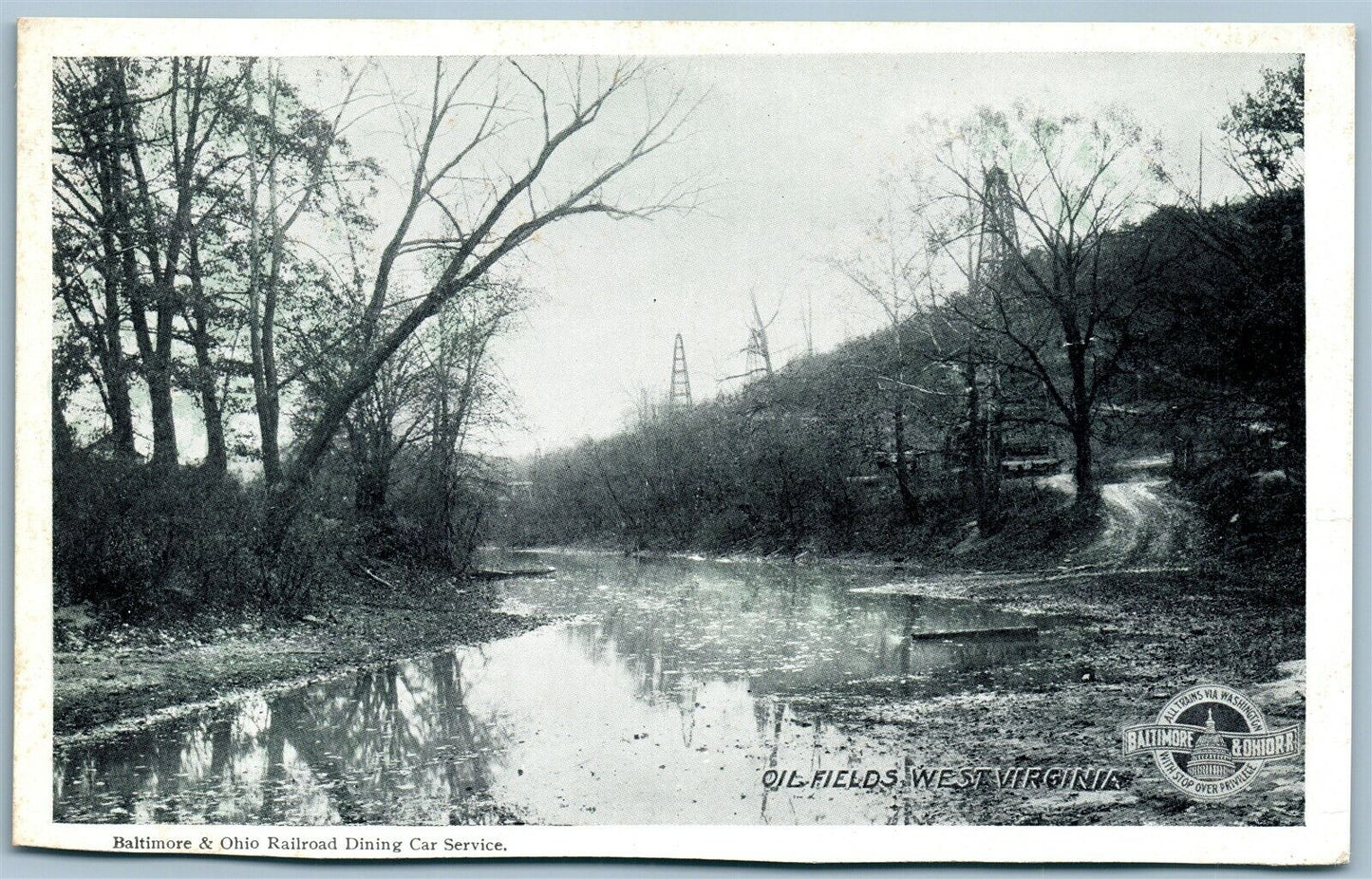 OIL FIELDS WEST VIRGINIA ANTIQUE POSTCARD