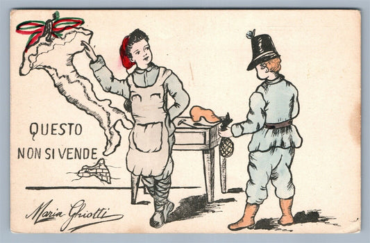 ARTIST SIGNED ITALIAN ANTIQUE POSTCARD