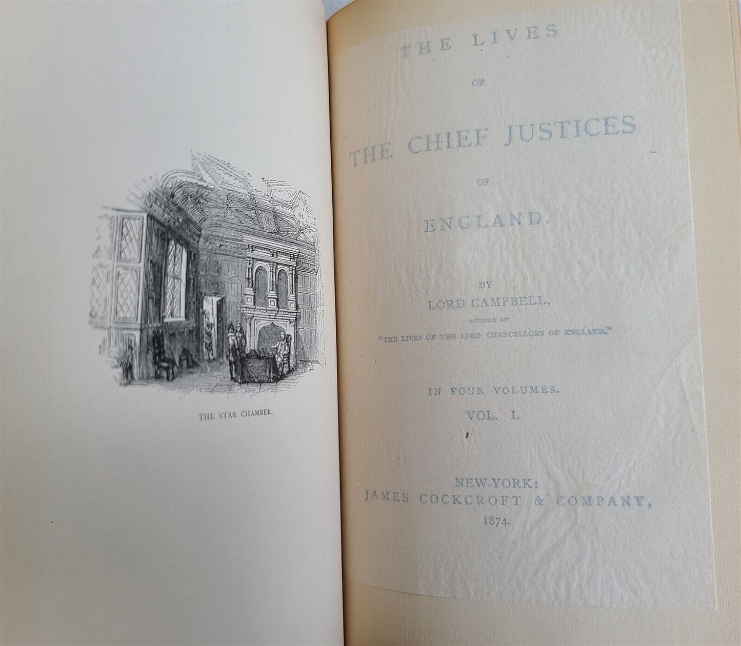 1874 LIVES OF THE CHIEF JUSTICES OF ENGLAND antique 6 VOLUMES