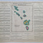 1822 MAP of LEEWARD ISLANDS GEOGRAPHICAL STATISTICAL HISTORICAL antique 17.5x22"