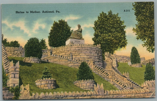 ASHLAND PA SHRINE TO MOTHER VINTAGE POSTCARD