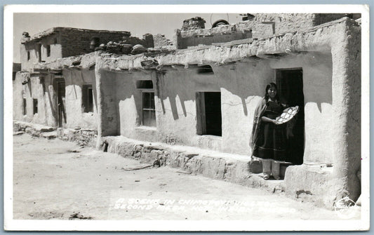 CHIMOPOYI VILLAGE SECOND MESA HOPI INDIAN ARIZONA RPPC 1946 VINTAGE REAL PHOTO