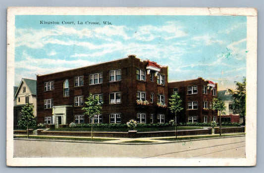 LA GROSSE WI KINGSTON COURT ANTIQUE POSTCARD