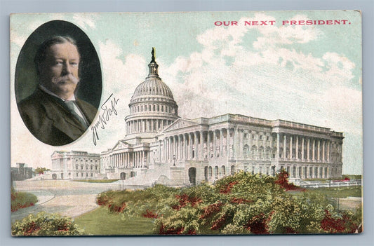 POST CARD MANUFACTURE ADVERTISING W.TAFT PRESIDENT ANTIQUE POLITICAL POSTCARD