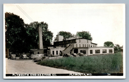 PLYMOUTH WI ENGINEERING COMPANY VINTAGE REAL PHOTO POSTCARD RPPC