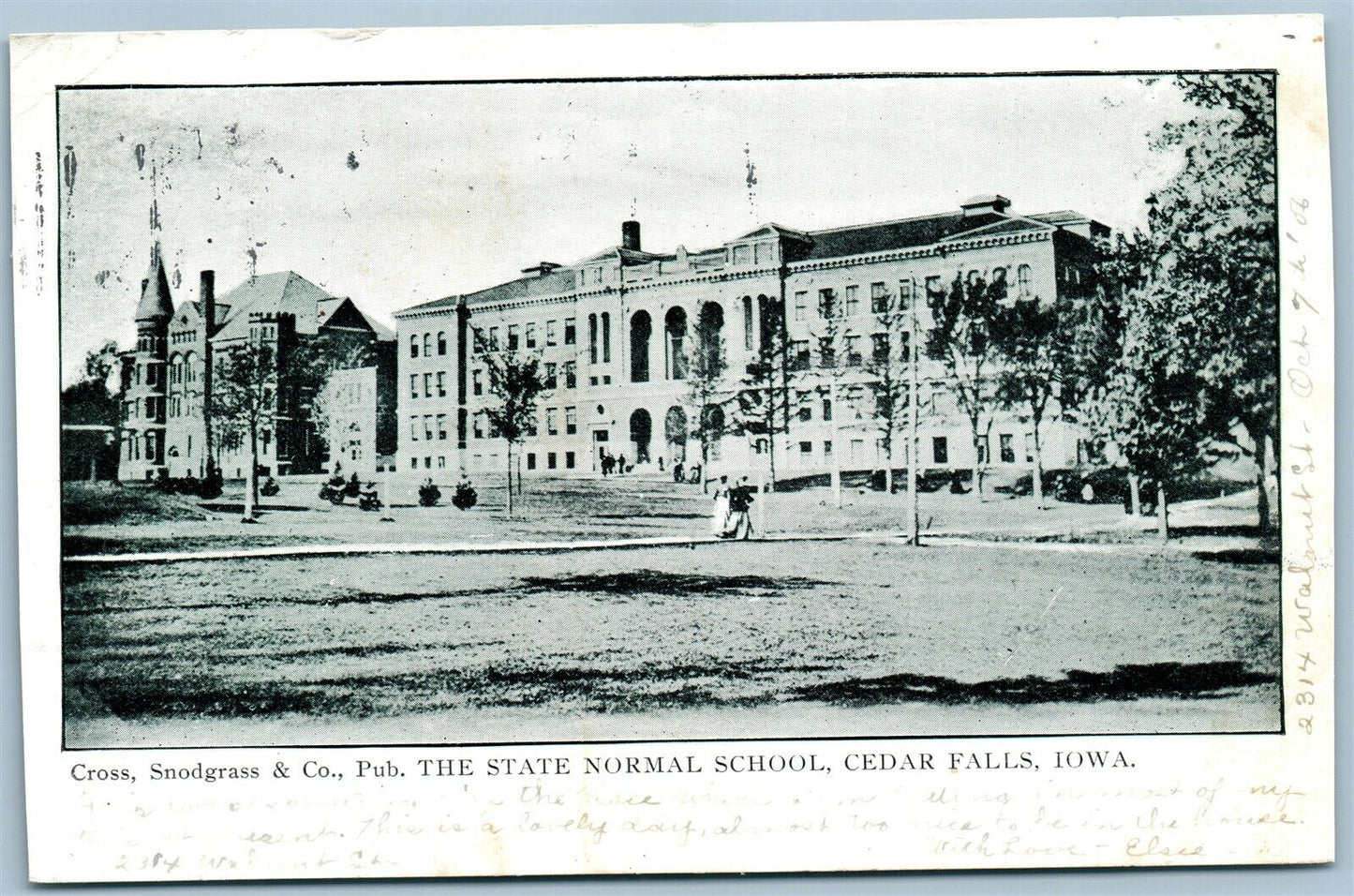 CEDAR FALLS IA IOWA STATE NORMAL SCHOOL 1906 ANTIQUE POSTCARD