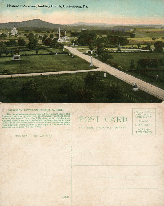 GETTYSBURG PA HANCOCK AVENUE ANTIQUE POSTCARD