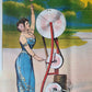 1905 CIRCUS POSTER THE WICHMANNS TELEPHON WIRE ACT rare antique AUTHENTIC