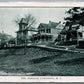 CANASTOTA NY THE TERRACE 1908 ANTIQUE POSTCARD w/ CORK CANCEL
