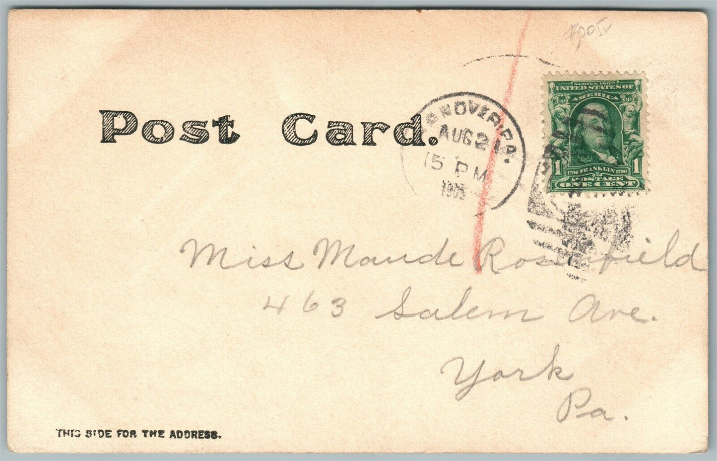 HANOVER PA EICHELBERG HIGH SCHOOL ANTIQUE REAL PHOTO POSTCARD RPPC