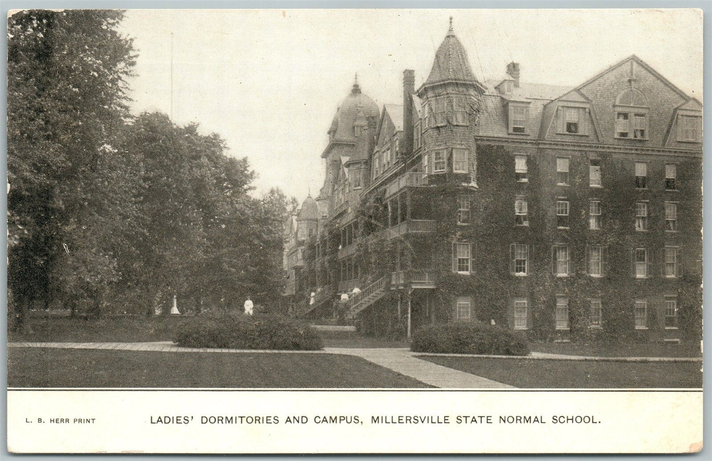 MILLERSVILLE PA STATE NORMAL SCHOOL LADIES CAMPUS UNDIVIDED ANTIQUE POSTCARD