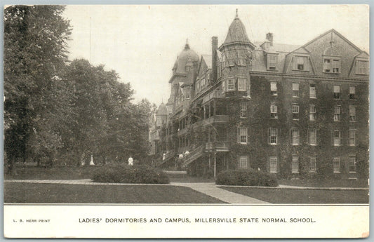 MILLERSVILLE PA STATE NORMAL SCHOOL LADIES CAMPUS UNDIVIDED ANTIQUE POSTCARD