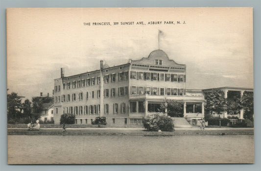 ASBURY PARK NJ THE PRINCESS SUNSET AVE. VINTAGE POSTCARD