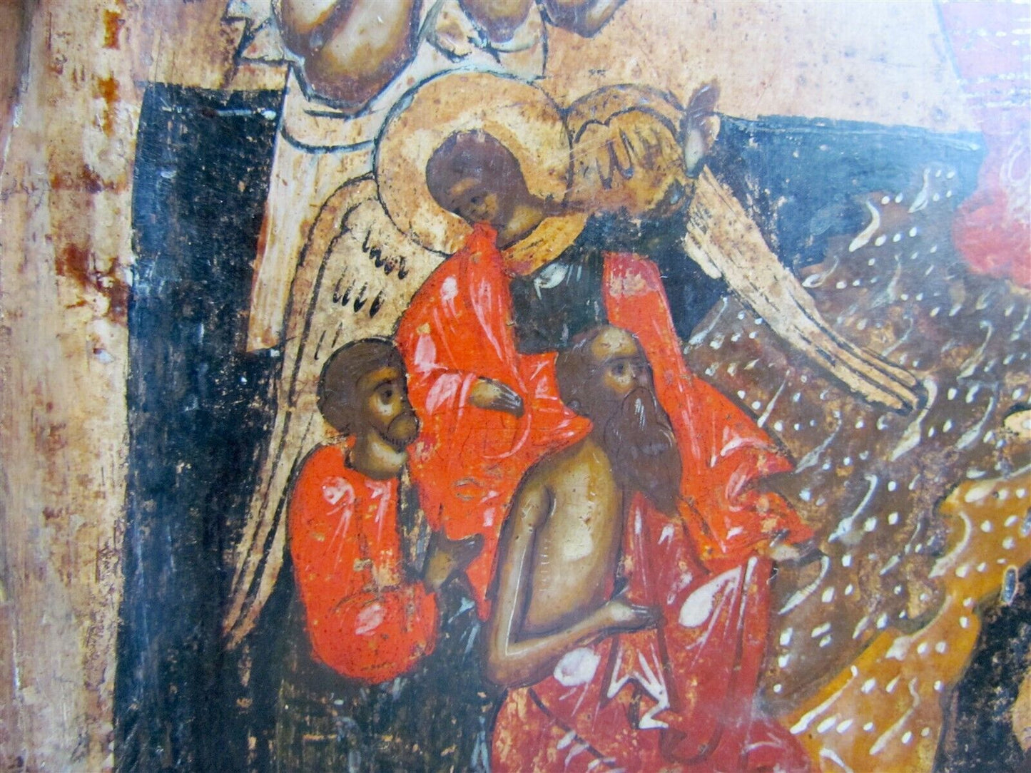 RUSSIAN ICON of MOTHER OF GOD of JOY antique 17th CENTURY HAND PAINTED on WOOD