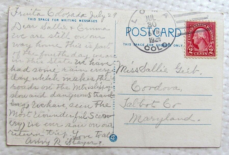 1920s ANTIQUE POSTCARD LINCOLN HIGHWAY BRIDGE FULTON ILL. & CLINTON IA