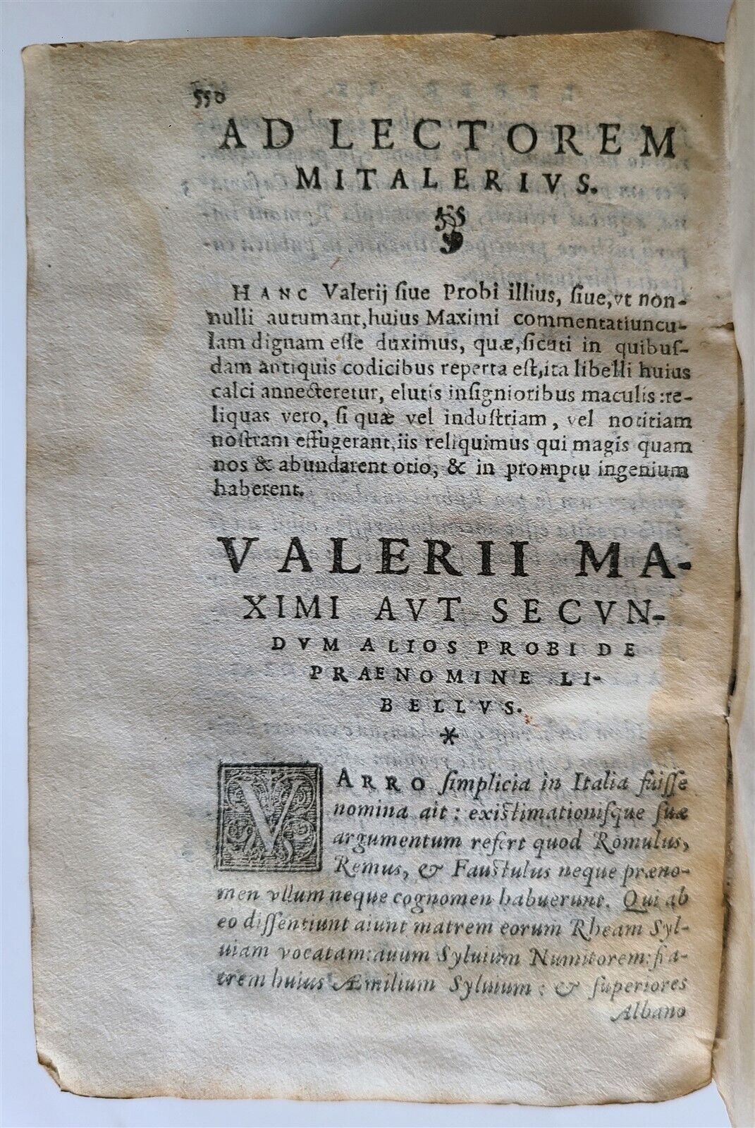 1576 VALERII MAXIMI Dictorum factorumque memorabilium antique VELLUM BINDING