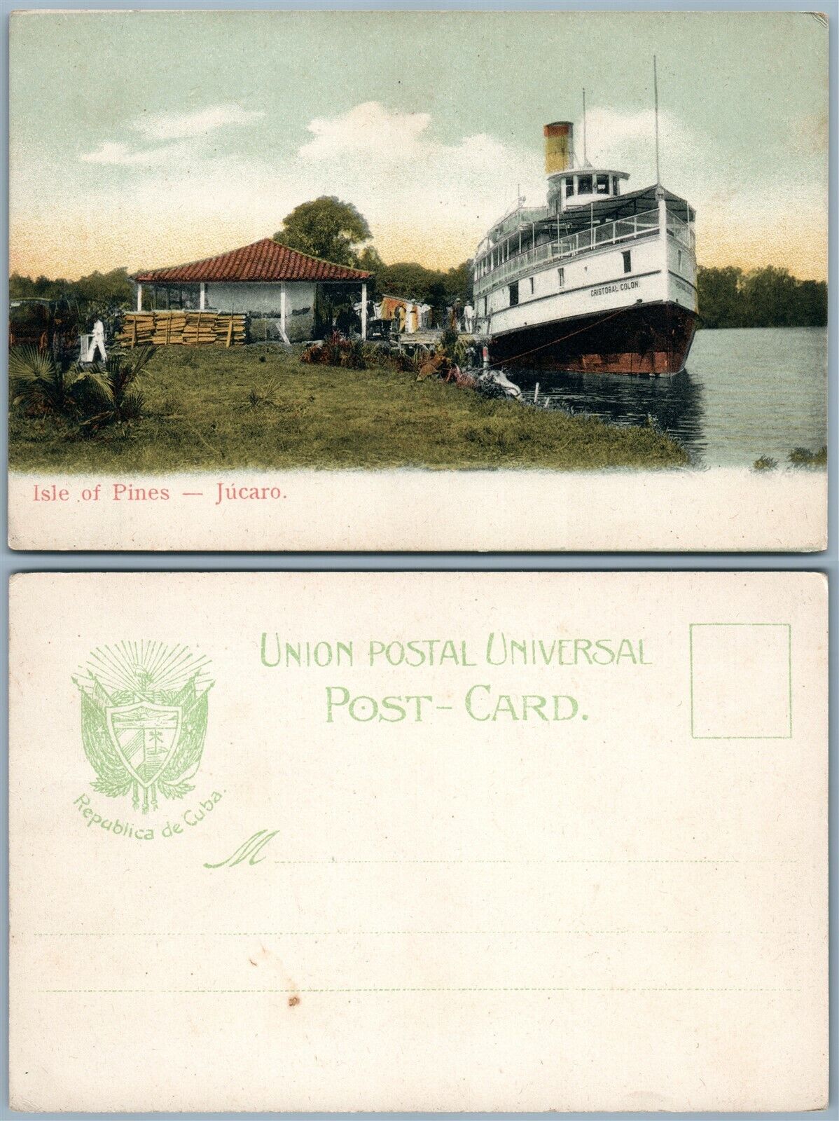 ISLE OF PINES JUCARO CUBA ANTIQUE POSTCARD