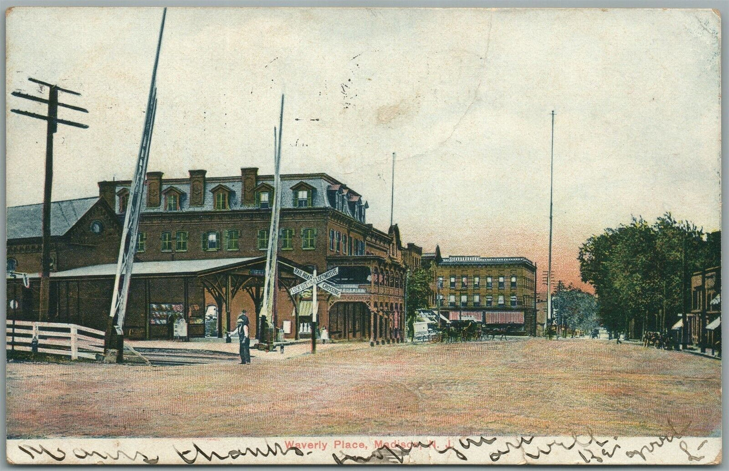 MADISON NJ WAVERLY PLACE ANTIQUE POSTCARD