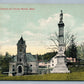 MANSON MA SOLDIER'S MONUMENT & LIBRARY ANTIQUE POSTCARD