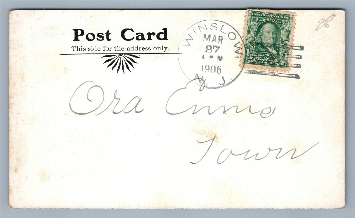 WILLIAMSTOWN NJ WASHINGTON AVENUE ANTIQUE POSTCARD