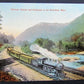 VINTAGE POSTCARD CHESTER & HUNTINGTON IN BERKSHIRES MASS. railroad train railway