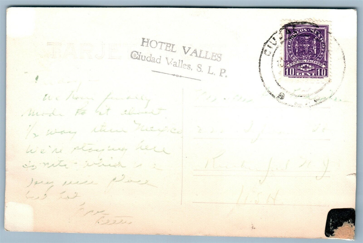 CIUDAD VALLES MEXICO HOTEL VALLES VINTAGE REAL PHOTO POSTCARD RPPC