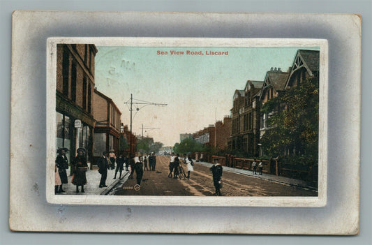 ENGLAND LISCARD SEA VIEW ROAD ANTIQUE POSTCARD