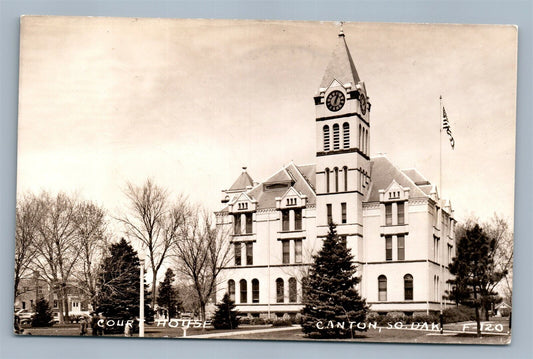 CANTON SD COURT HOUSE VINTAGE REAL PHOTO POSTCARD RPPC