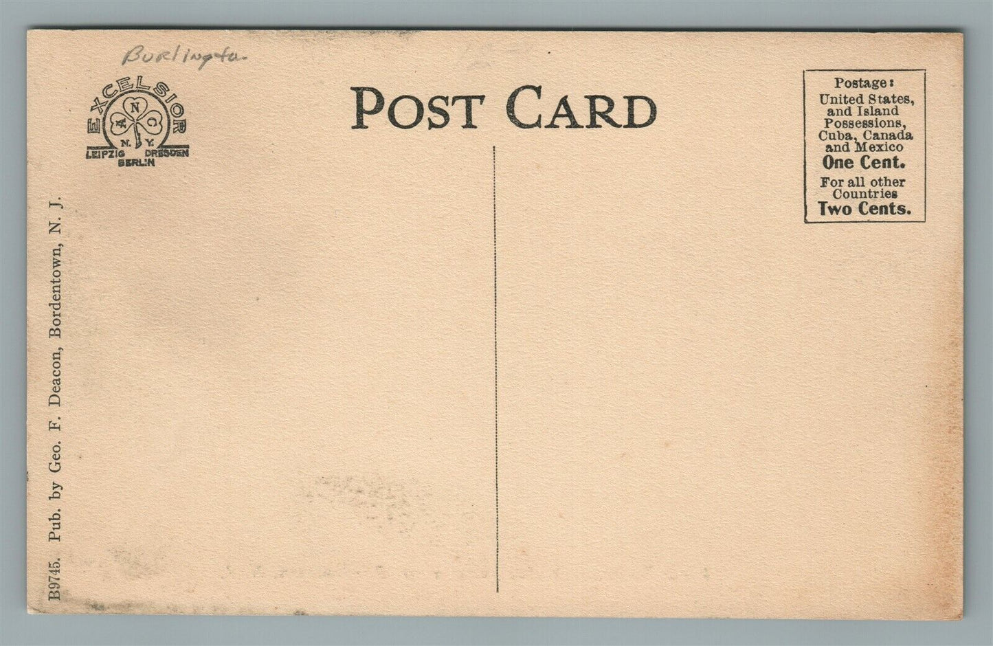 BORDENTOWN NJ FARNSWORTH AVENUE ANTIQUE POSTCARD