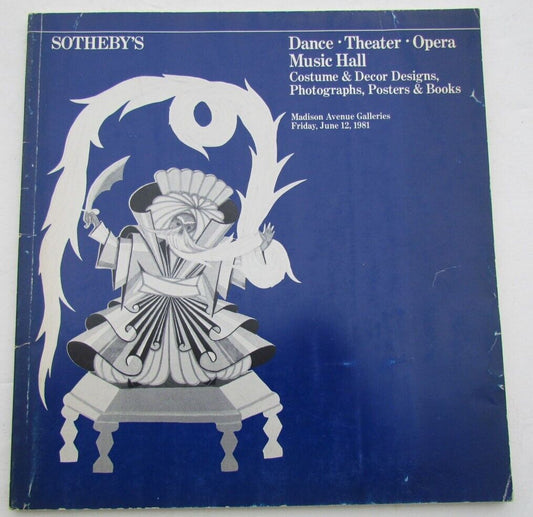 DANCE THEATRE OPERA COSTUME DESIGN POSTERS BOOKS SOTHEBY'S 1981 AUCTION CATALOG