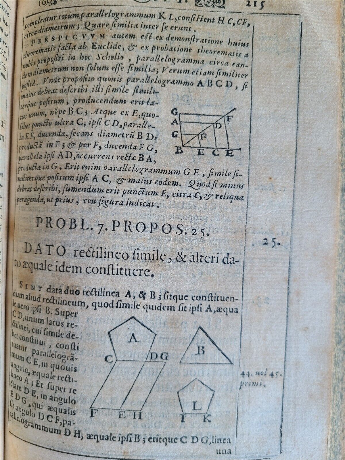 1574 EUCLIDIS ELEMENTORUM antique VELLUM 16th CENTURY GEOMETRY illustrated