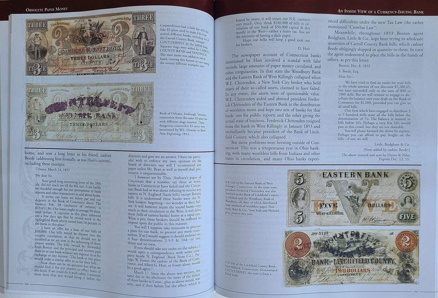 OBSOLETE PAPER MONEY ISSUED by UNITED STATES BANKS 1782-1866 ILLUSTRATED FOLIO