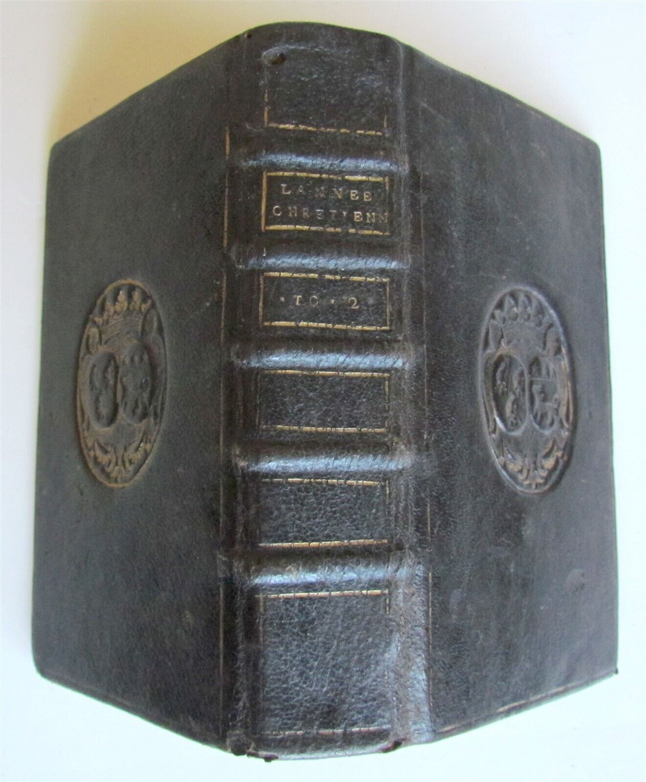 1688 L'ANNEE CHRETIENNE MASSES in FRENCH & LATIN ANTIQUE ARMORIAL BINDING vol.II