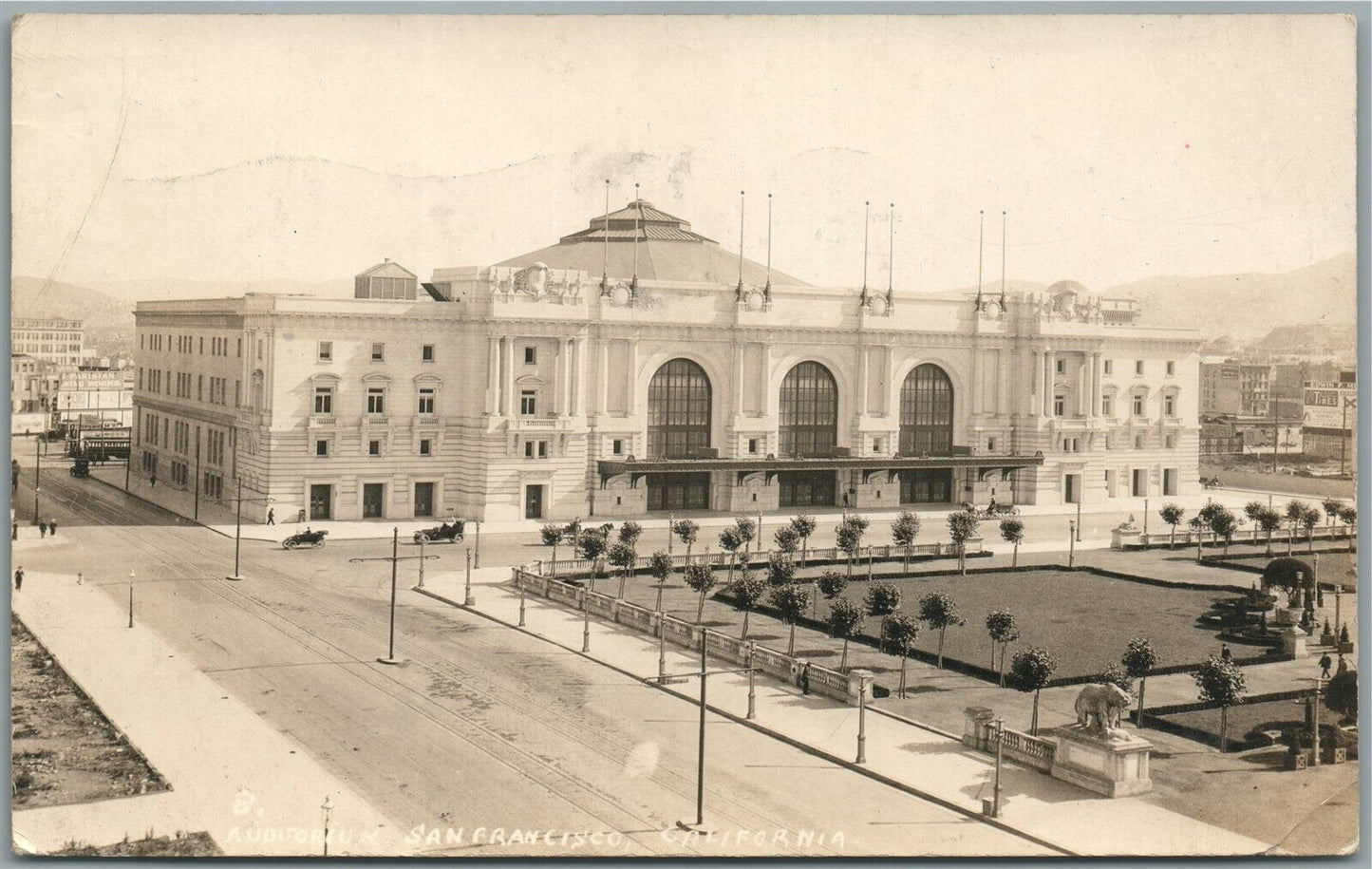 SAN FRANCISCO CA AUDITORIUM ANTIQUE REAL PHOTO POSTCARD RPPC