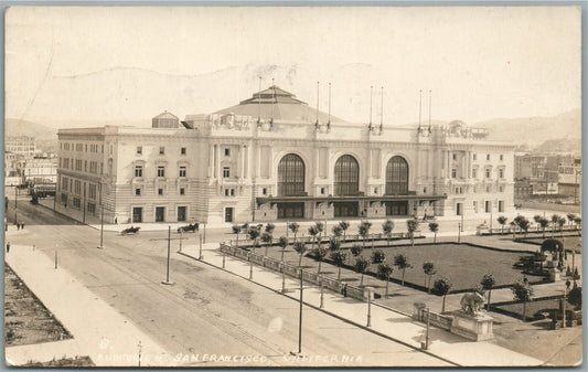 SAN FRANCISCO CA AUDITORIUM ANTIQUE REAL PHOTO POSTCARD RPPC