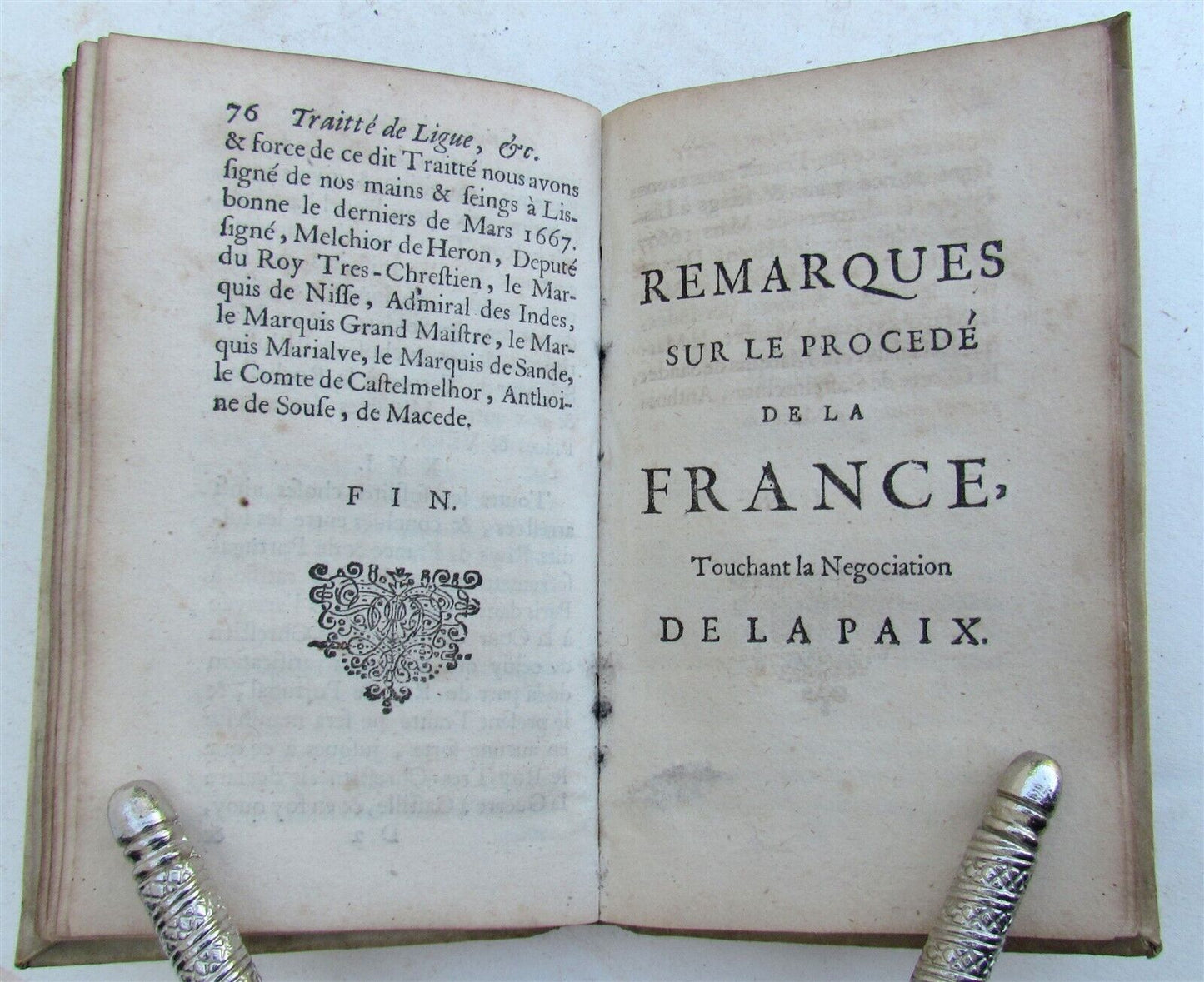 1668 Hugues de LYONNE MEMOIRES MILITARY THEME antique VELLUM BOUND in FRENCH