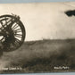 PINE CAMP NY IN FIRE MILITARY ARTILLERY ANTIQUE REAL PHOTO POSTCARD RPPC