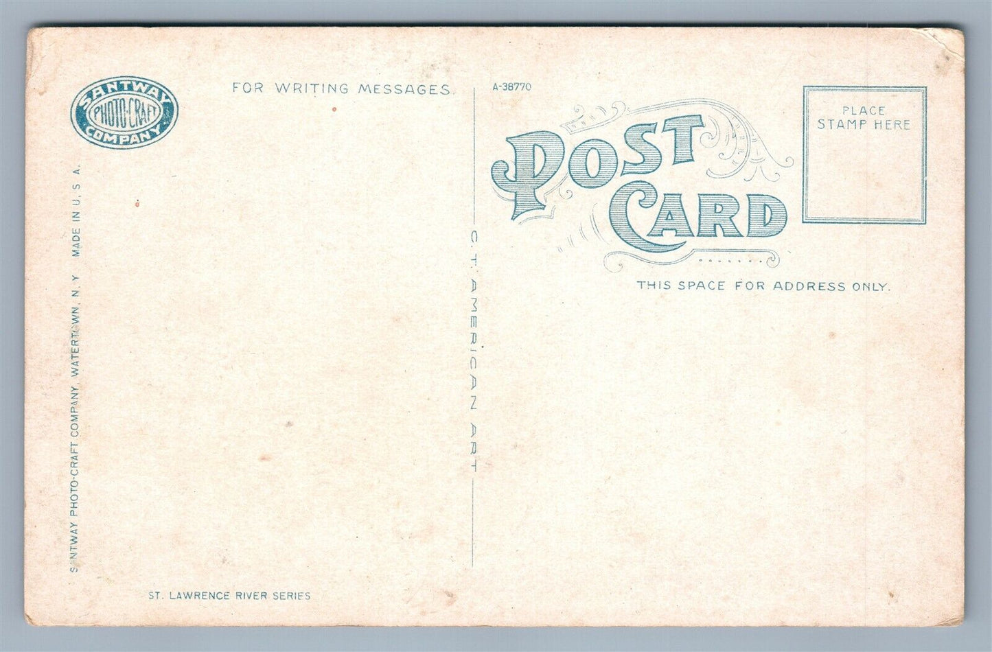 OGDENSBURG NY LIGHTHOUSE ANTIQUE POSTCARD