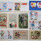 LOT of 11 VALENTINE ANTIQUE POSTCARDS w/ ROMANTIC KIDS