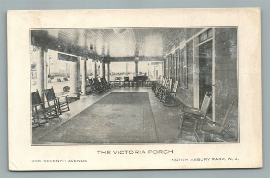 NORTH ASBURY PARK NJ VICTORIA PORCH ANTIQUE POSTCARD