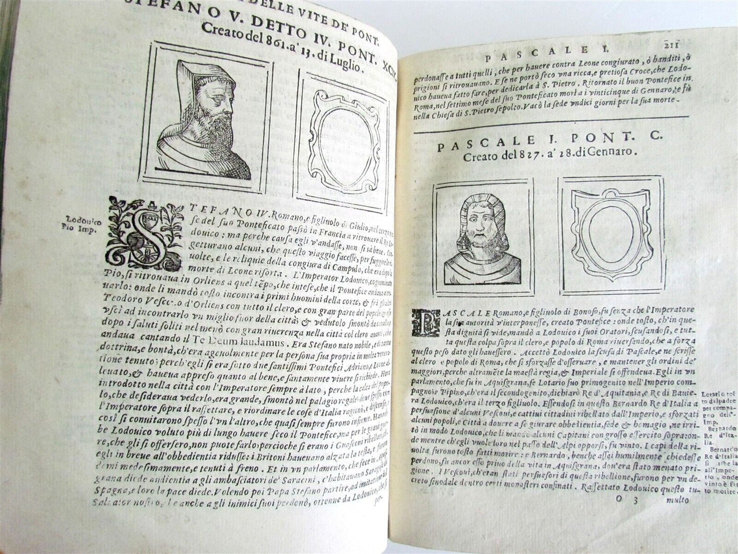 1643 BARTOLOMEO PLATINA LIVES of POPES antique 17th CENTURY ILLUSTRATED