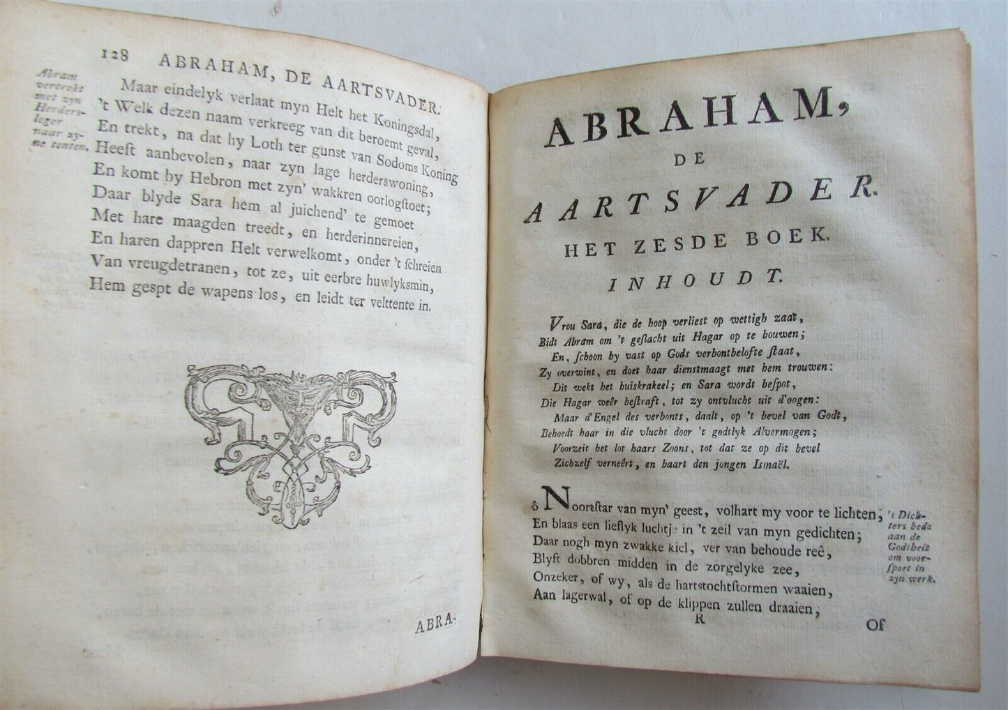 1766 ABRAHAM THE ARCH-FATHER in DUTCH antique BOOK