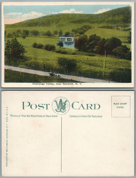 NORWICH N.Y. CHENANGO VALLEY ANTIQUE POSTCARD