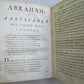 1766 ABRAHAM THE ARCH-FATHER in DUTCH antique BOOK